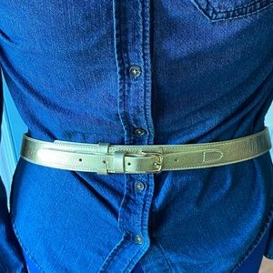 Brooks Brothers Metallic Gold Belt, Large